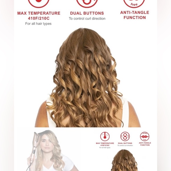 CHI BRAND NEW IN SEALED BOX SPECIAL EDITION ROSE SPIN N CURL CURLING IRON - Picture 8 of 9